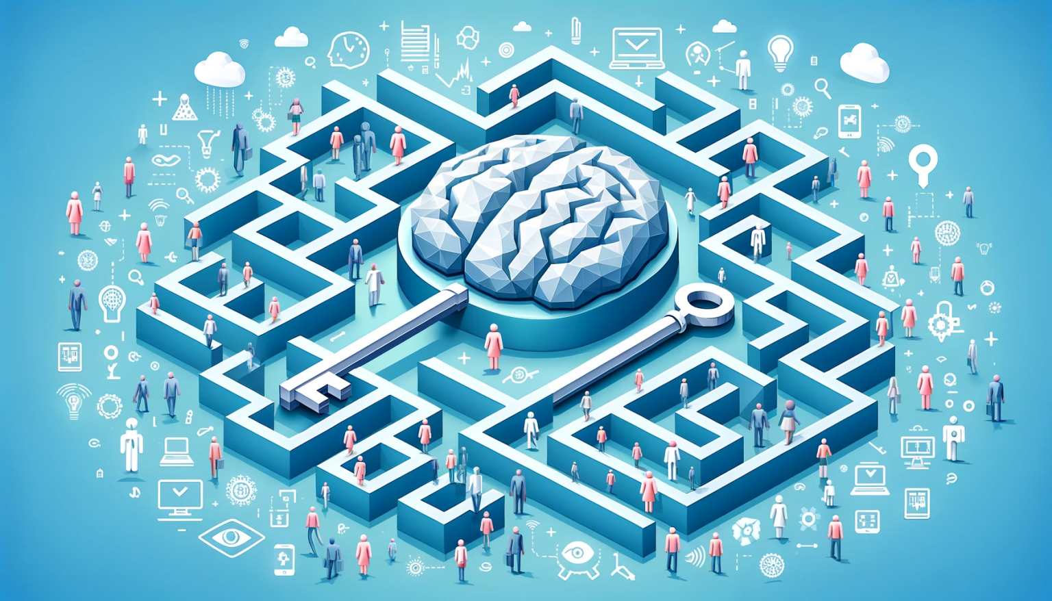 20 Psychological Hacks to Supercharge Your Marketing and Increase Sales. Low poly art style image representing the concept of Psychological Hacks in Marketing