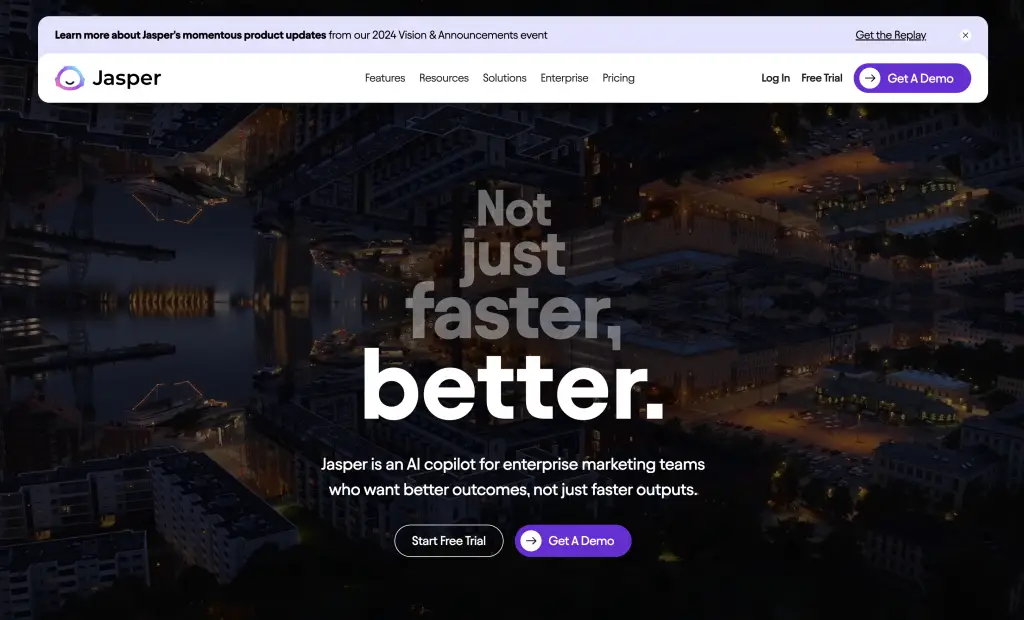 Jasper is an AI copilot for enterprise marketing teams who want better outcomes, not just faster outputs.
