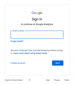 Create a Google Analytics Account