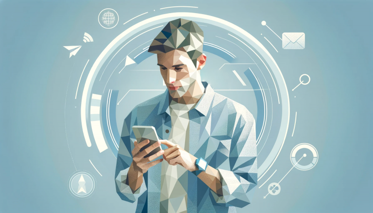 Image of a millennial individual, showcasing a modern and connected lifestyle. The individual is engaging with technology.