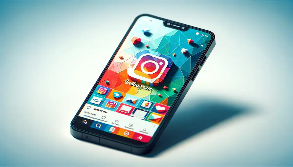 image of a smartphone with the Instagram app open