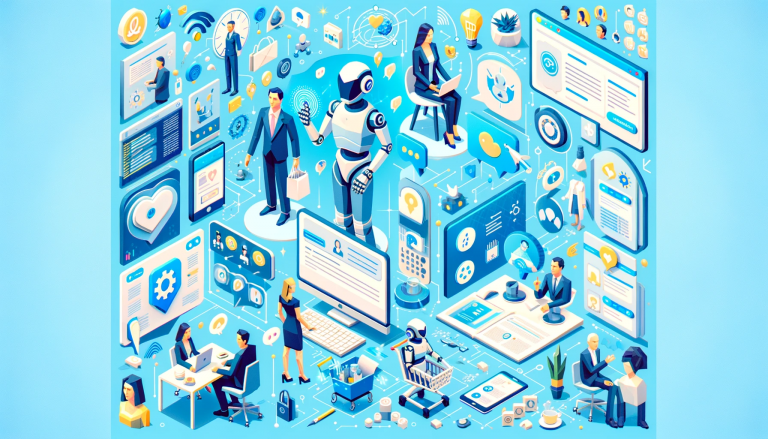 Illustration of ChatGPT's real-world applications in various industries, showcasing the diversity of personalized customer interactions.