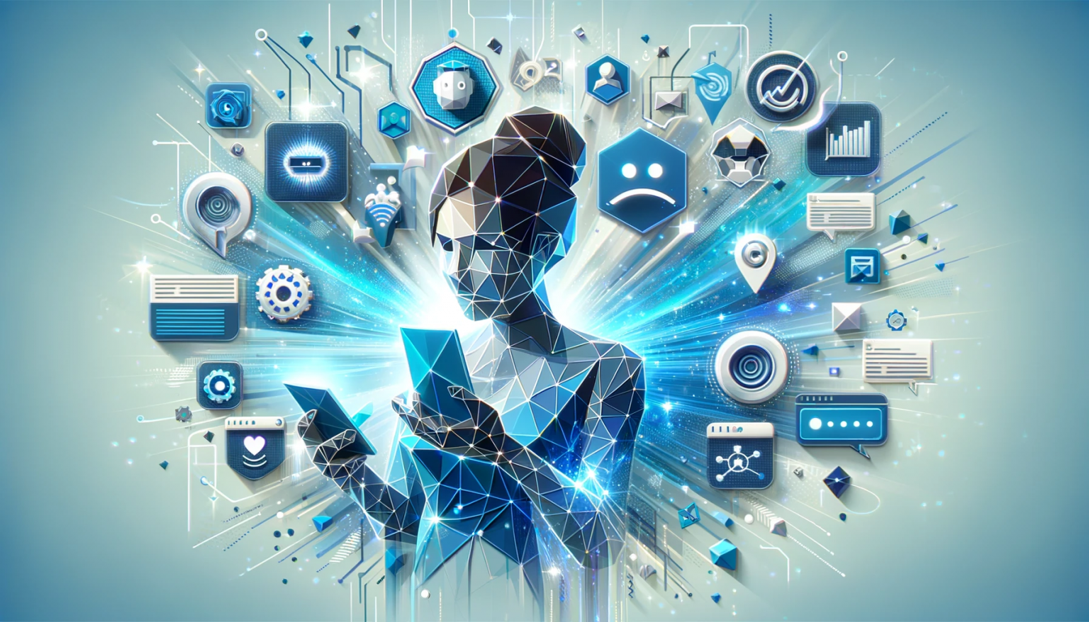 Balancing technology and ethics in AI adoption for shopper marketing, depicting the careful consideration of privacy, data security, and ethical use.